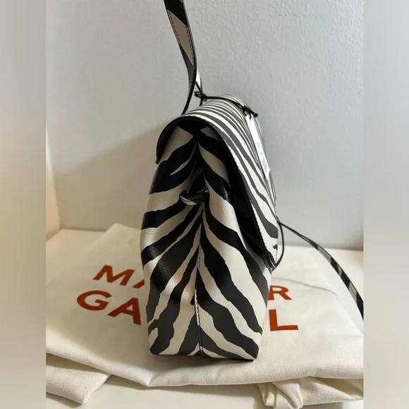 New-Mansur Gavriel Zebra-Print Leather Tote Bag - Picture 8 of 14